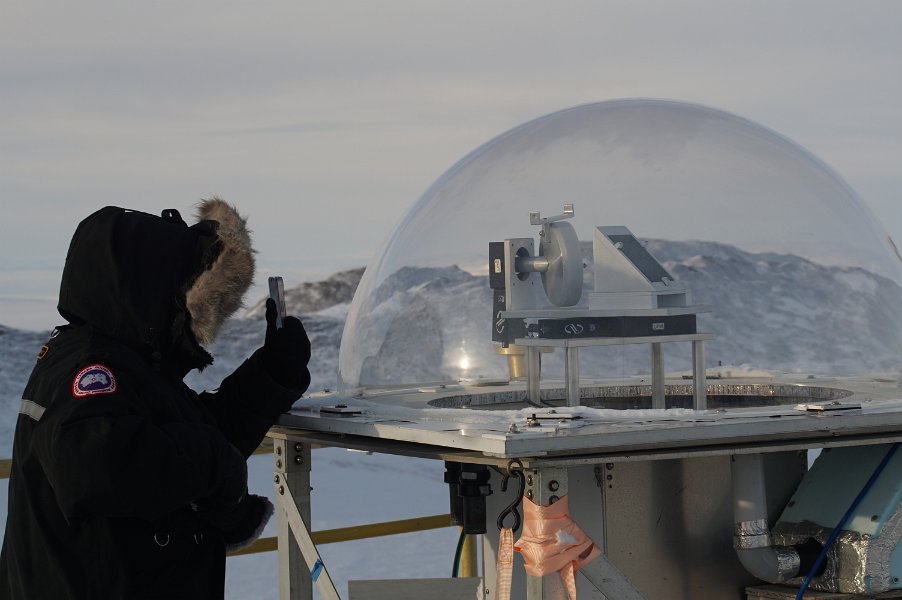 Ramina checking the PEARL-GBS tracker 