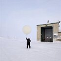 Petra releasing a weather balloon