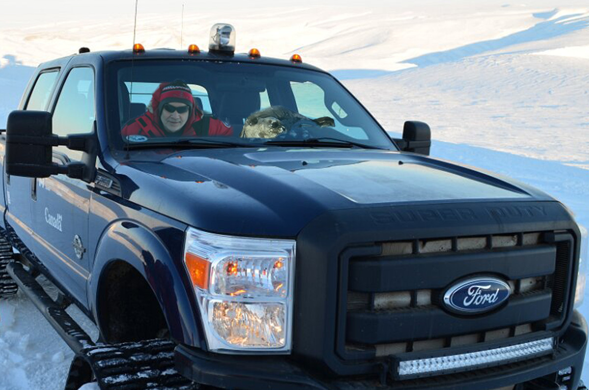 Pierre with the truck